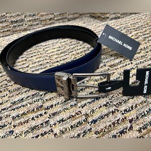 Michael Kors Men's Cut to Fit Reversible PVC Leather Dress Belt